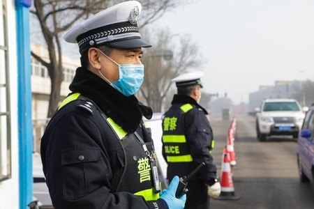 口罩-疫情-纪实-军装-男性 图片素材