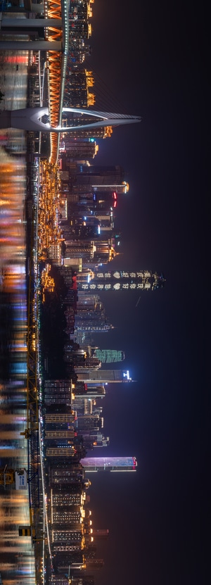 风光-夜景-重庆-夜景-斜拉桥 图片素材