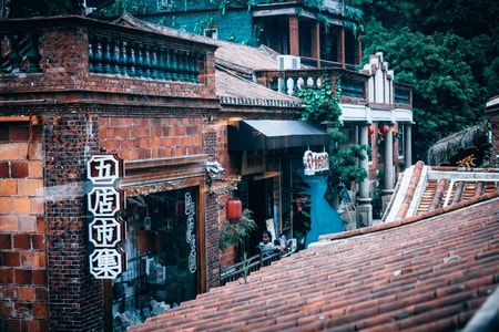 纪实-生活-街拍-仿古建筑-街道 图片素材