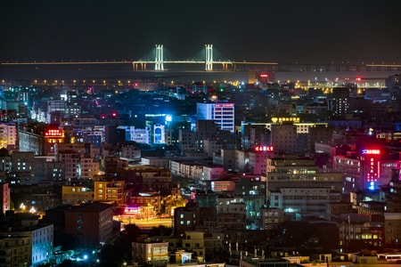 爬楼-夜景-城市-城市-夜景 图片素材