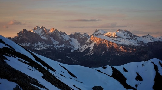 日落-夕阳-雪山-风光-旅行 图片素材