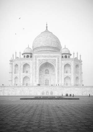 建筑-旅行-手机摄影-黑白-印度 图片素材