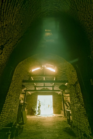 历史-建筑小品-光影-土窑-建筑 图片素材