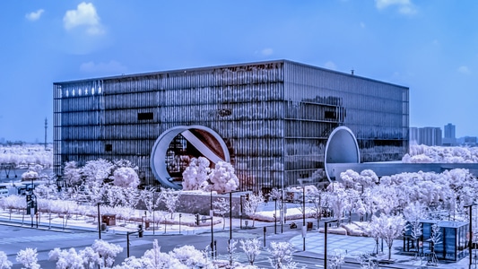建筑小品-城市建筑风景-彩色-保利大剧院-大剧院 图片素材