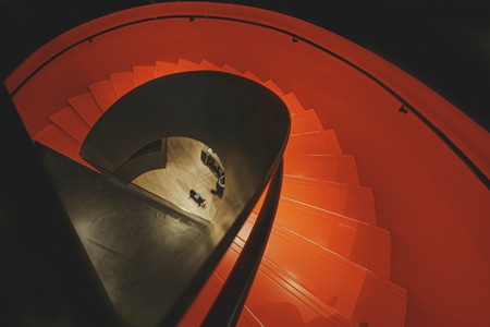 城市建筑风景-创意-建筑小品-几何学-旋转 图片素材