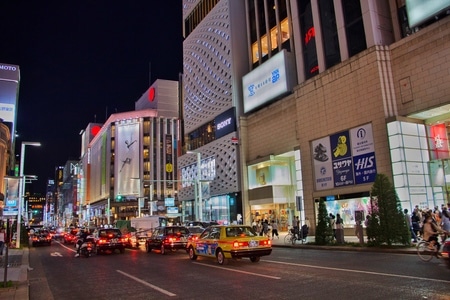 城市天际线-东京-夜景-银座-日本 图片素材