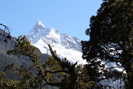 神山-白色-中甸-飞来寺-云南 图片素材