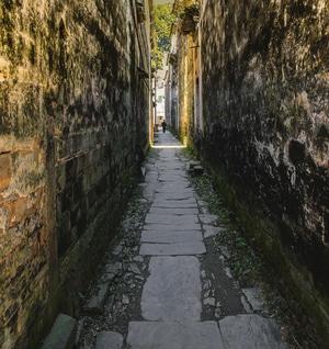 石板路-古村落-静谧-光影-石板路 图片素材