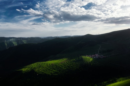 茶山村-张家口市-河北最高村-蔚县-草原 图片素材