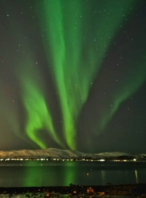 挪威-旅行-夜景-极光-风景 图片素材