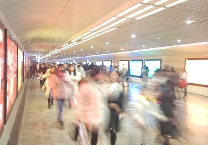 街拍-过年-行人-西安-行人 图片素材