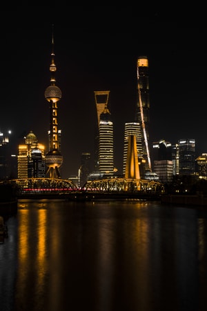 上海-夜景-旅行-长曝光-东方明珠 图片素材