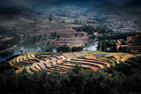 尘世烟火-日照市-莒县梯田-风光-风景 图片素材