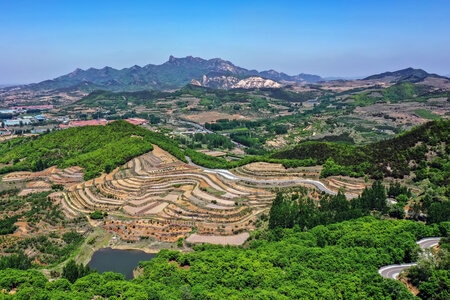 日照市-五莲梯田-五莲梯田-梯田-自然 图片素材
