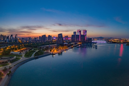 日照市-夜景-城市-城市风光-夜景 图片素材