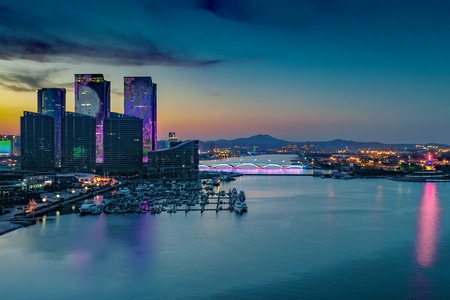 日照市-夜色-夜景-城市-城市风光 图片素材
