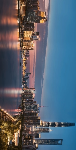 城市天际线-城市-上海-外滩-夜景 图片素材