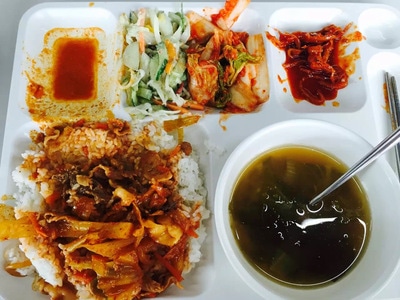 苹果手机-手机摄影-韩国-留学-食堂 图片素材