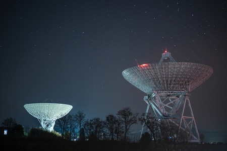 天文台-星空-银河-夜空-天文台 图片素材