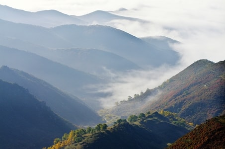 张北-草原天路-秋色-山-山峰 图片素材