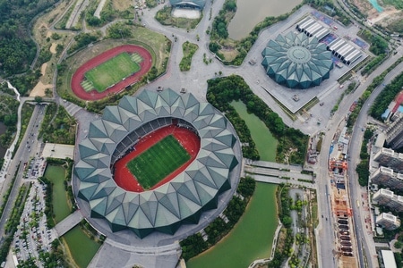 深圳市-建築-生活-建筑-龙岗大运体育中心 图片素材