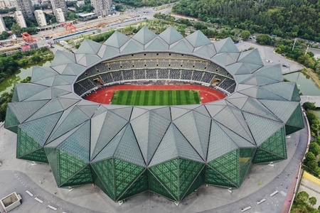 深圳市-建築-生活-建筑-龙岗大运体育中心 图片素材