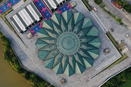 深圳市-建築-生活-建筑-龙岗大运体育中心 图片素材