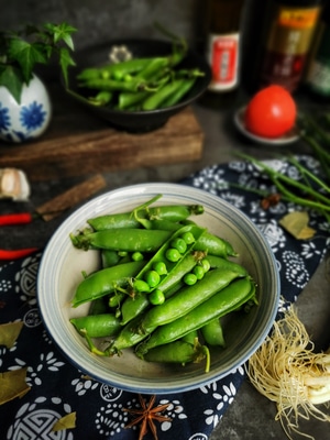 蔬菜-豌豆-水煮-绿色-豌豆 图片素材