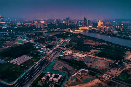 夜色-南京市-建筑-高楼大厦-交通 图片素材