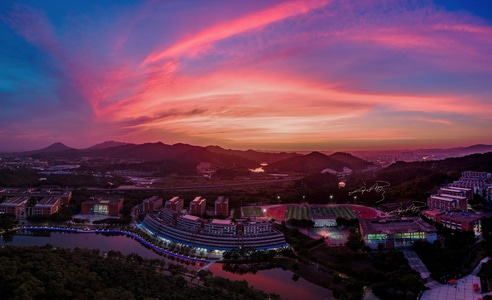 大学-广州-黄昏-像素蜜蜂官方-夜晚 图片素材