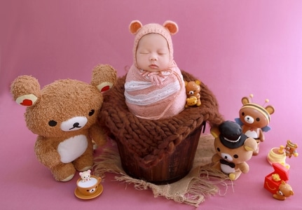 新生儿摄影-满月宝宝-儿童摄影-玩具-毛绒玩具 图片素材