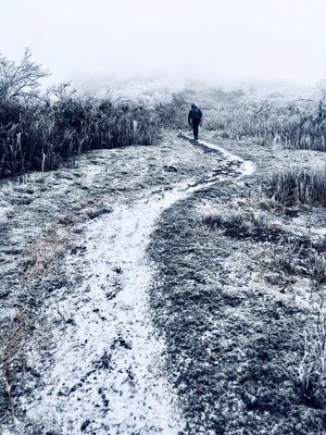 风雪-旅行-户外运动-一个人-冬季 图片素材