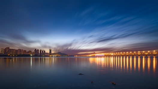 索尼-海景-大连-慢门-黎明 图片素材