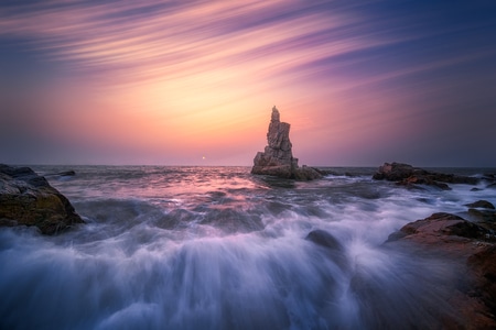 海大滤镜-索尼-大连-慢门-海景 图片素材