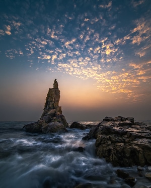 海景-慢门-大连-海景-自然 图片素材