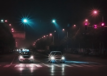 你好2020-夜景-夜景-道路-公路 图片素材