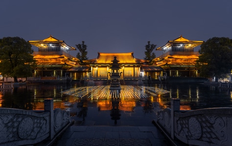旅行-城市-江南-杭州-夜景 图片素材