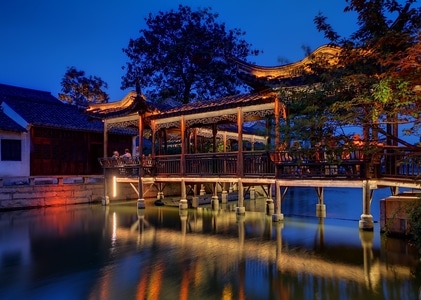 夜景-城市-江南-风光-旅行 图片素材