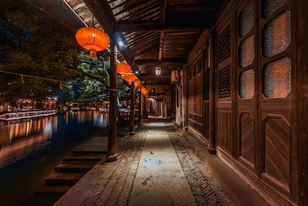 夏夜-南浔-旅行-湖州-建筑 图片素材