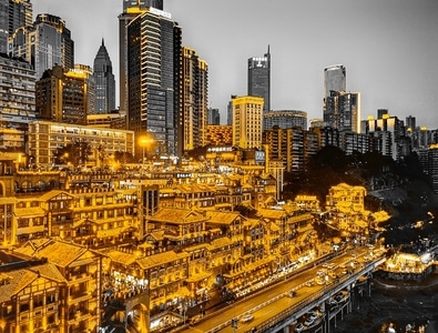 风光-城市-旅行-夜景-重庆 图片素材