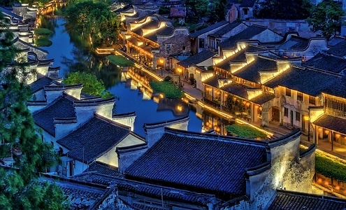 风光-城市-江南-旅行-古镇 图片素材