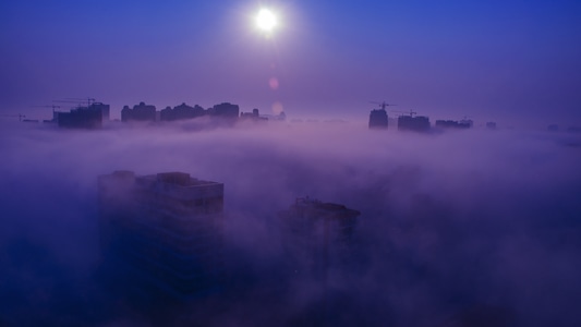 情绪-风景-艺术风光-城市-大雾 图片素材