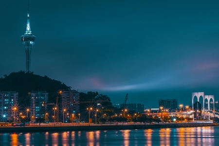中国-旅游-澳门-灯光-城市 图片素材