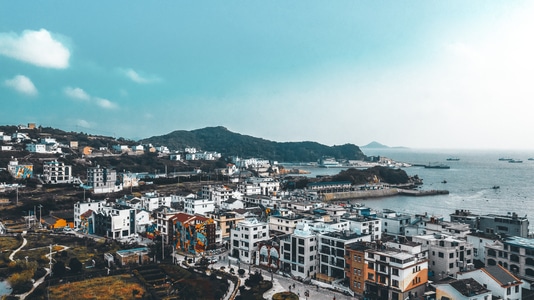 风光-航拍-大疆-旅行-村庄 图片素材