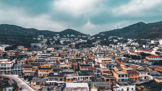 航拍-大疆-村庄-旅行-嵊泗 图片素材