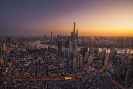 航拍-魔都-复兴路-城市-城市风光 图片素材