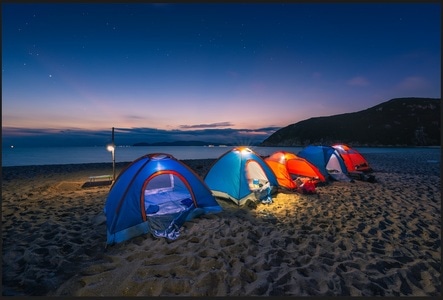 海滩-旅游-摄影-帐篷-露营 图片素材