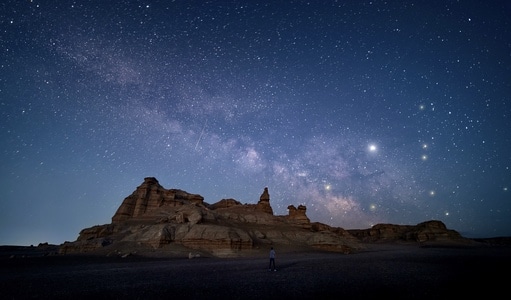 魔鬼城-银河-银河-星空-夜空 图片素材