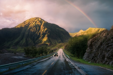 新疆-天山山脉-彩虹-自然-自然风光 图片素材