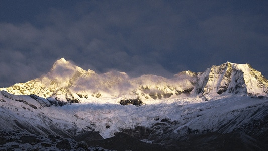 你好2020-夜景-西藏-高原-雪 图片素材